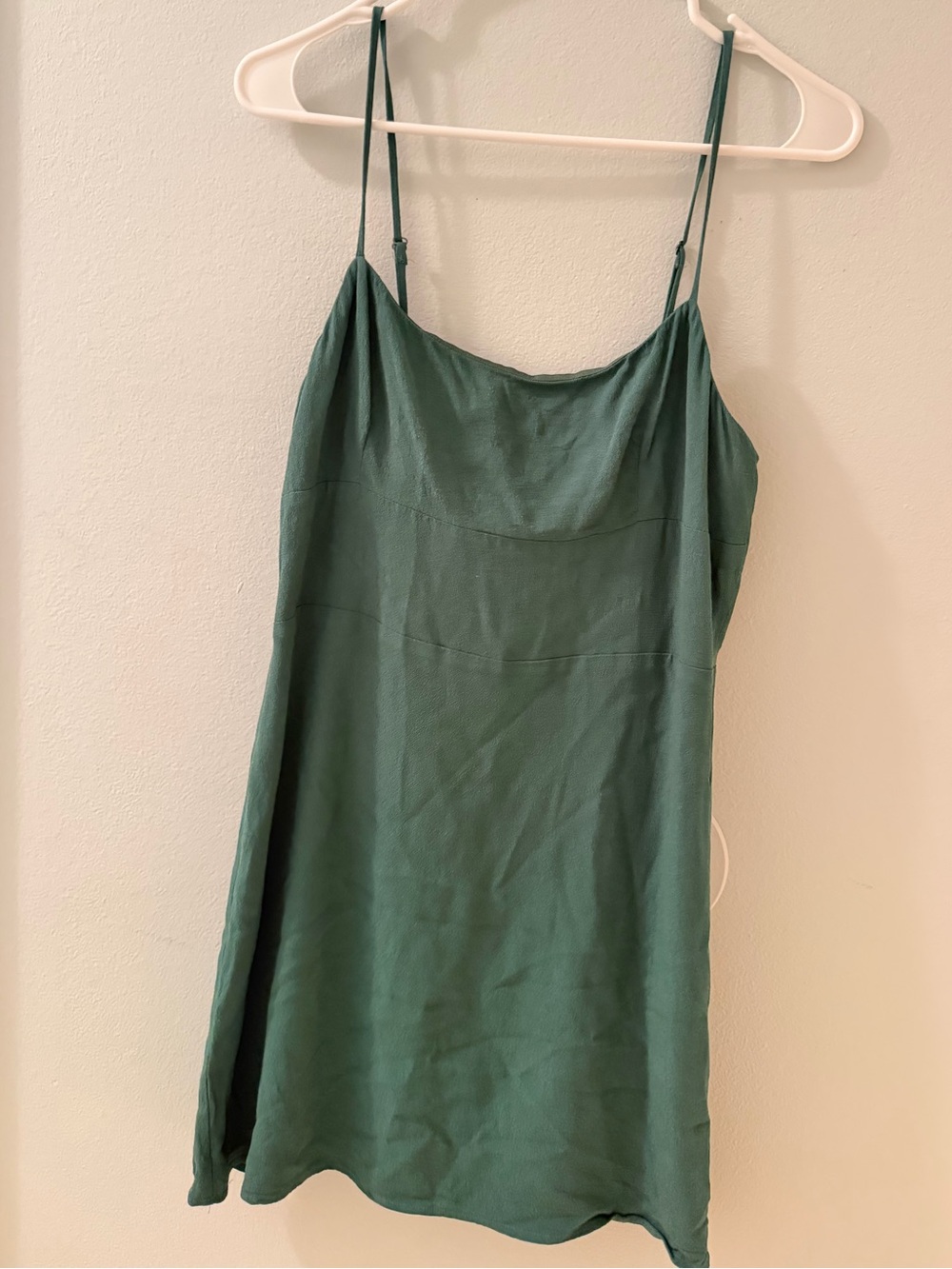 Aritzia Teal Green Mini Slip Dress